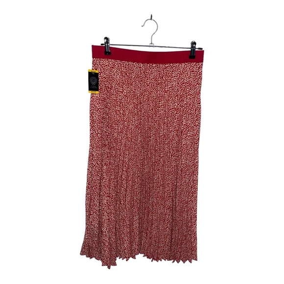Vince Camuto Pink/White Pleated Midi Skirt | Sizes M, L - Picture 6 of 9